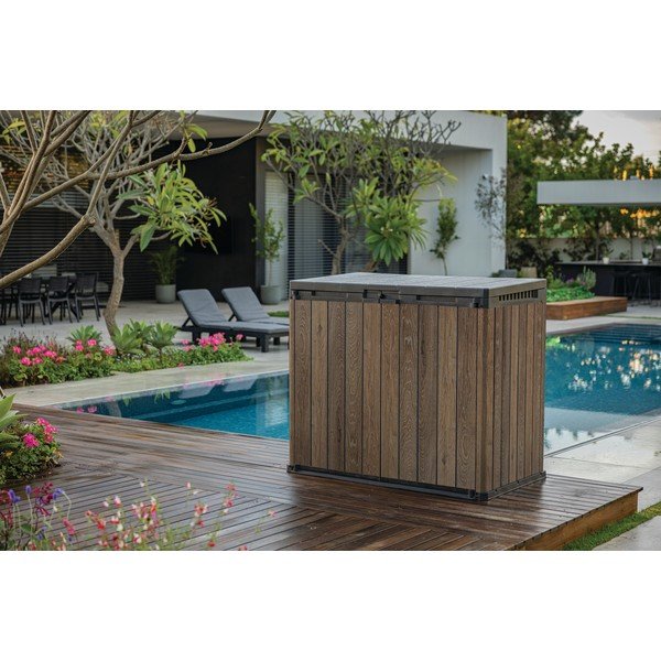 Sötétbarna műanyag kerti tárolódoboz Deco – Keter-image-3