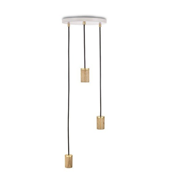 Fehér-natúr színű dimmelhető függőlámpa ø 25 cm – tala