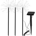 Napelemes LED talajba szúrható kültéri lámpa szett 3 db-os (magasság 40 cm) Firework  – Star Trading