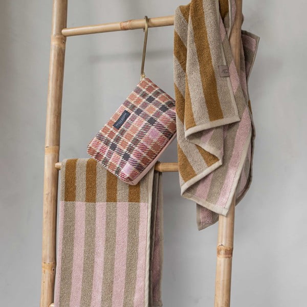 Barna-bézs organikus pamut törölköző 50x90 cm Disorder – Mette Ditmer Denmark-image-2