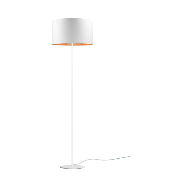 Mika fehér állólámpa rézszínű részletekkel, ⌀ 40 cm - Sotto Luce
