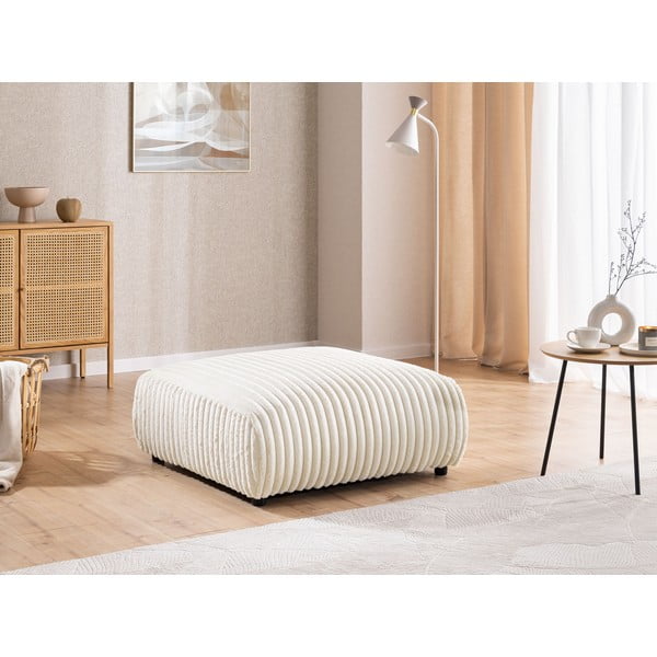 Krémszínű kordbársony lábtartó Justin – Ropez-image-1