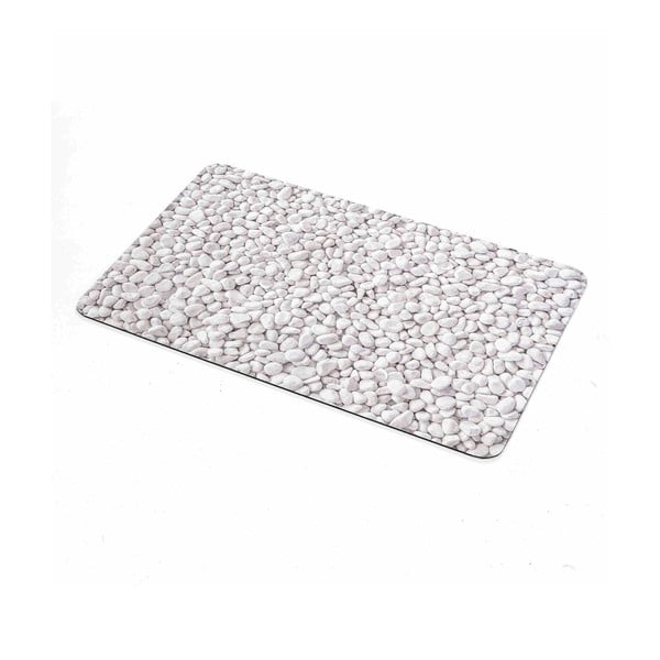 Fehér-szürke gumi fürdőszobai kilépő 50x80 cm Leandra – douceur d'intérieur-image-2