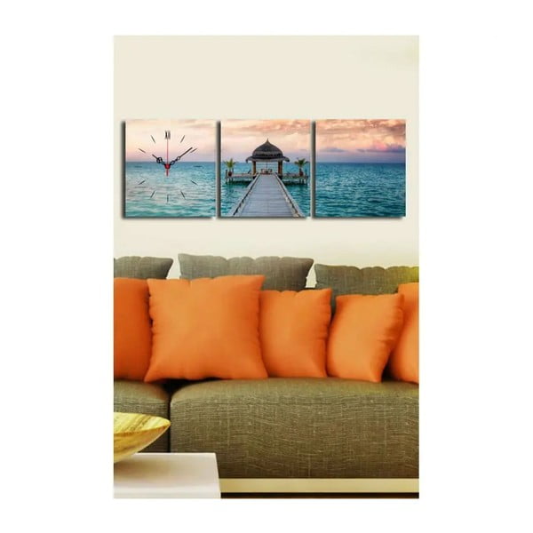 Na mole dekoratív falióra, 90 x 28 cm-image-1