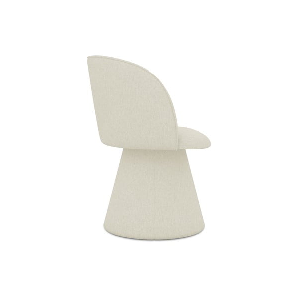 Krémszínű kárpitozott étkezőfotel Maia – Makamii-image-2