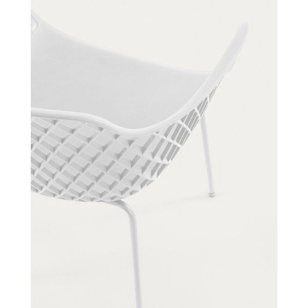 Fehér fém kerti szék Quinn – Kave Home-image-4
