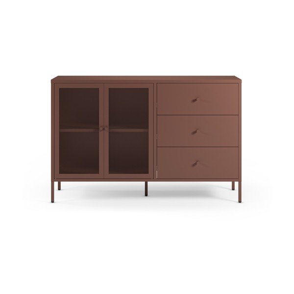 Borvörös fém komód 140x90x40 cm Fayna – Marckeric