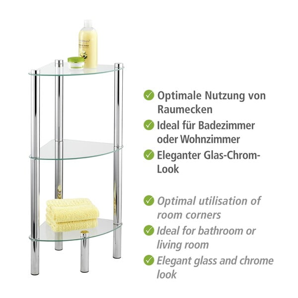 Corner 3 szintes sarokpolc - Wenko-image-1