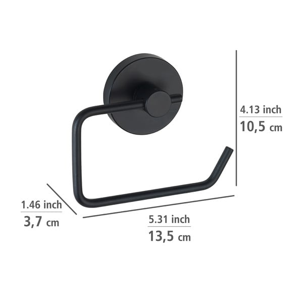 Vacuum-Loc® Milazzo fekete wc-papír tartó - Wenko-image-1