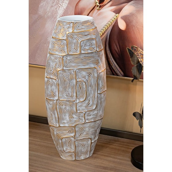 Aranyszínű poligyanta váza (magasság 59,5 cm) Eclips – Mauro Ferretti-image-1