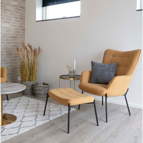 Kerek aranyszínű dohányzóasztal ø 48 cm Venezia - House Nordic-image-4