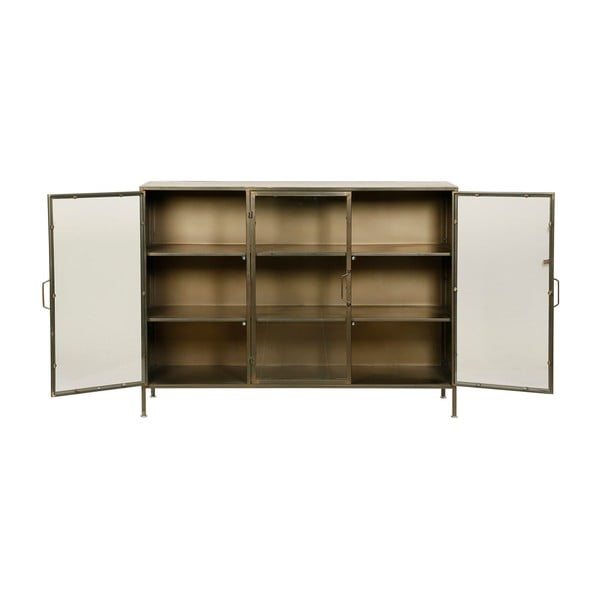 Aranyszínű fém tálalószekrény 123,5x91,5 cm Dagenham – Côté Table-image-3