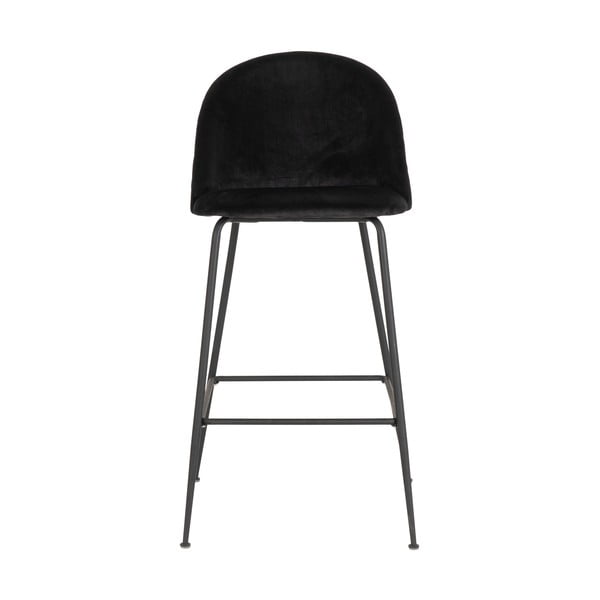 Fekete bársony bárszék szett 2 db-os 108 cm Lausanne – House Nordic-image-1