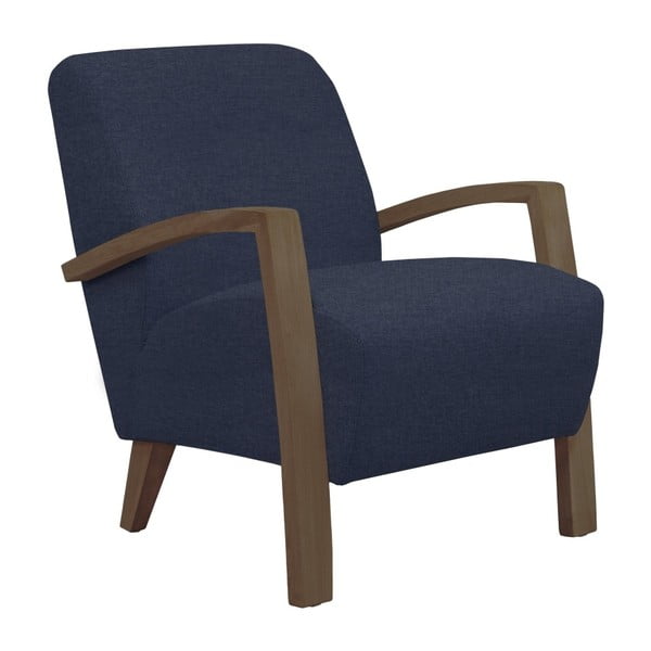 Luna kék fotel sötét konstrukcióval - Windsor & Co Sofas