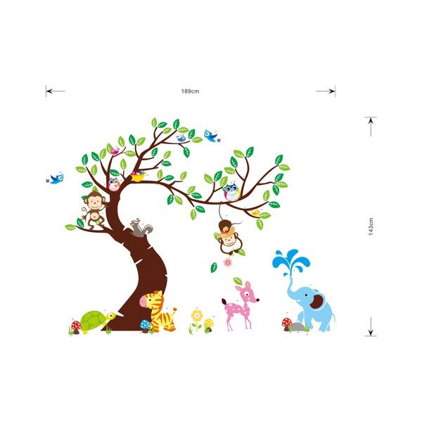 Tree, Monkeys and Elephant falmatrica szett - Ambiance-image-2