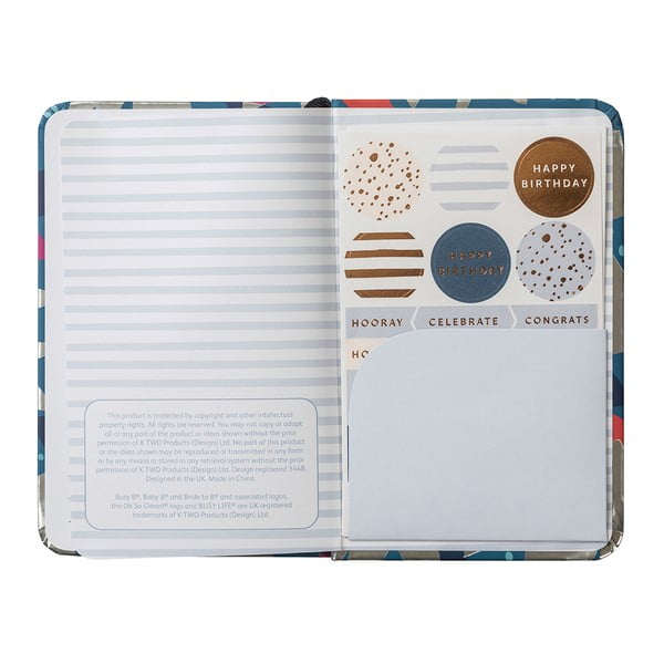 Floral cím és születésnap jegyzetfüzet - Busy B-image-4