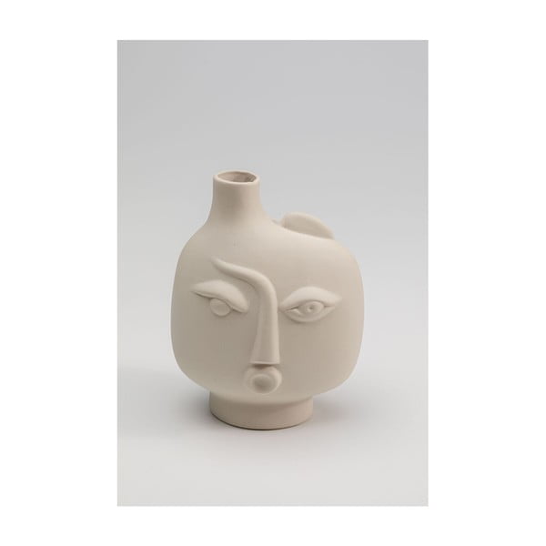 Bézs kerámia kézzel festett váza Spherical Face – Kare Design