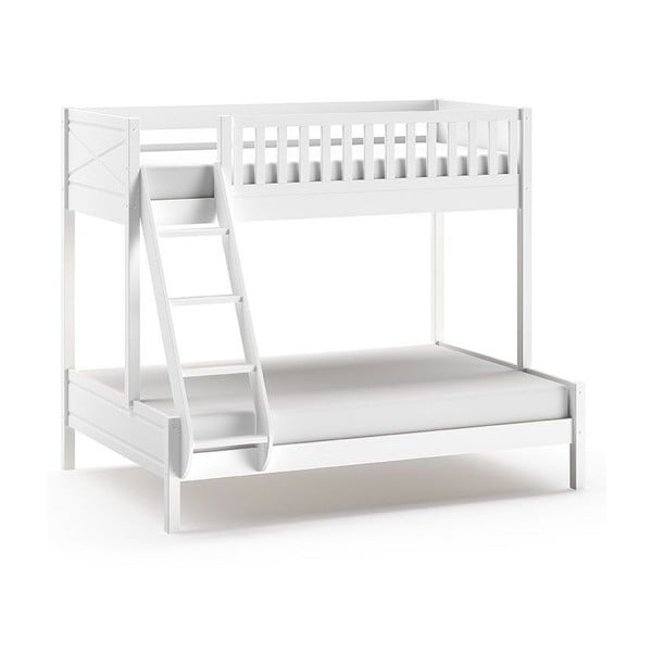 Fehér emeletes gyerekágy 140x200-90x200 cm Scott - Vipack-image-2