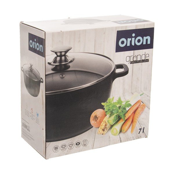 Grande alumínium fazék üvegfedéllel, ø 28 cm - Orion-image-4