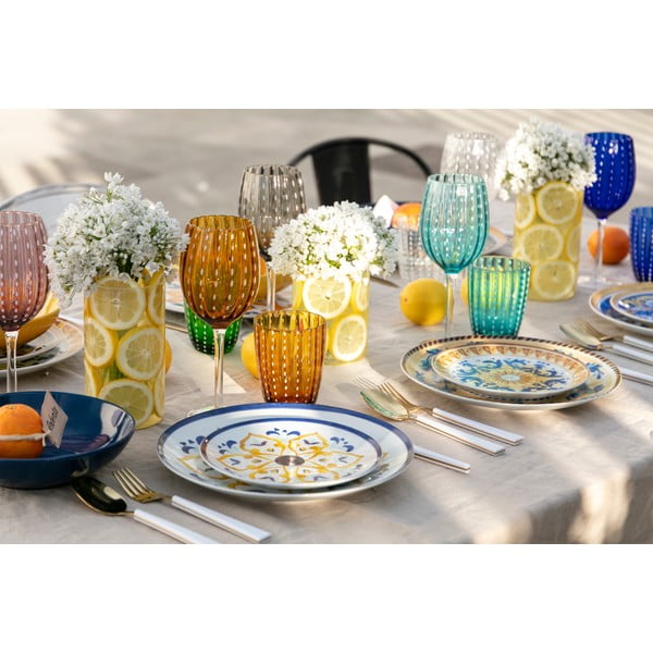 Porcelán-agyagkerámia étkészlet 18 db-os Sicilia – Villa d'Este-image-2