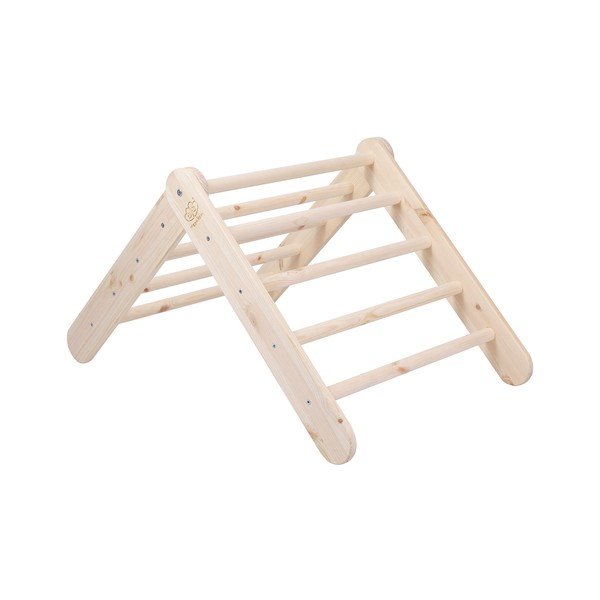 Natúr színű borovi fenyő pikler háromszög 46x87x60 cm Montessori – Meowbaby-image-3