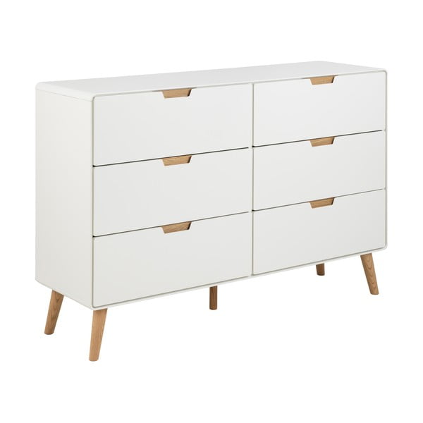 Fehér komód 135x90x40 cm Lowell – Actona-image-2