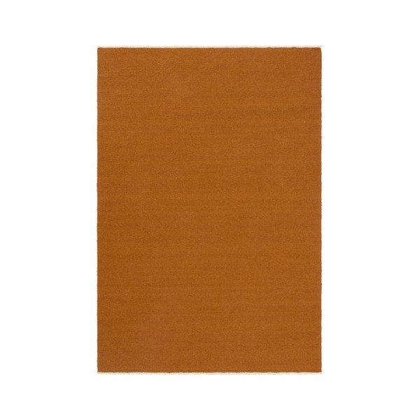 Mustársárga kézi szövésű gyapjúkeverék szőnyeg 160x230 cm Row – Jotex