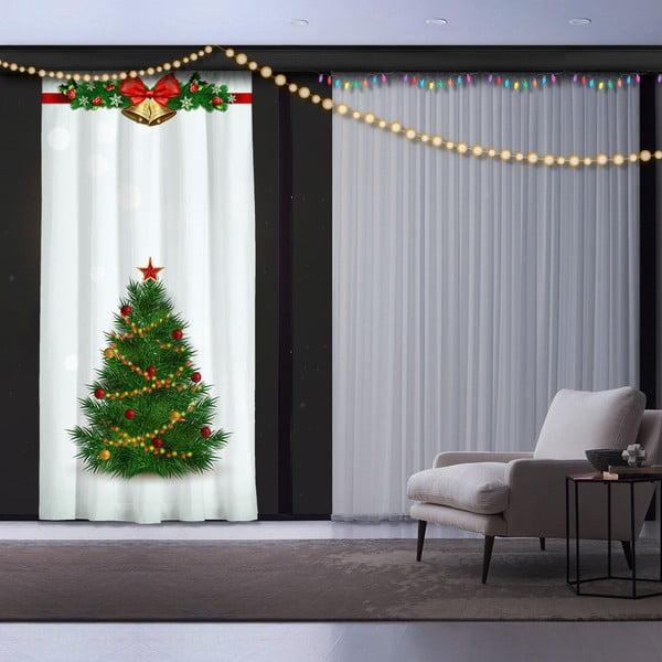 Christmas Tree karácsonyi függöny, 140 x 260 cm