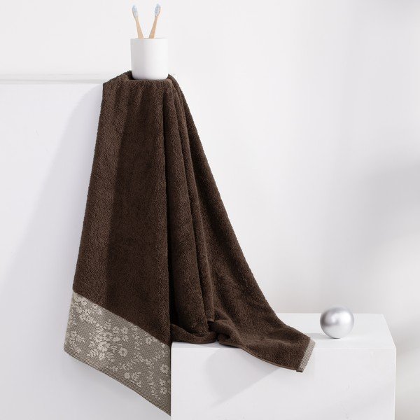 Barna frottír pamut fürdőlepedő 70x140 cm Crea – AmeliaHome-image-2