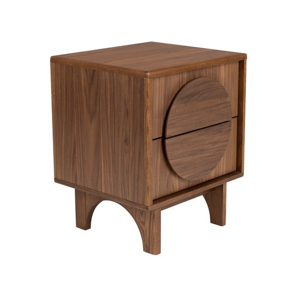 Barna éjjeliszekrény diófa dekorral Groove – Zuiver-image-2