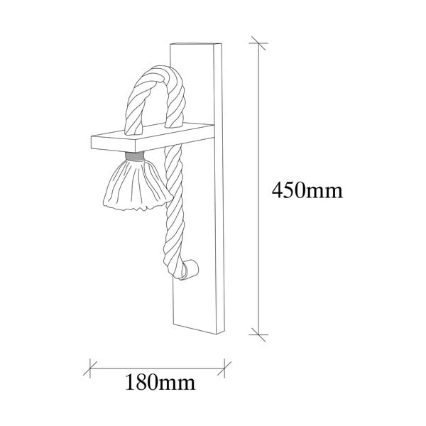 Natúr színű fali lámpa Erebos – Opviq lights-image-4