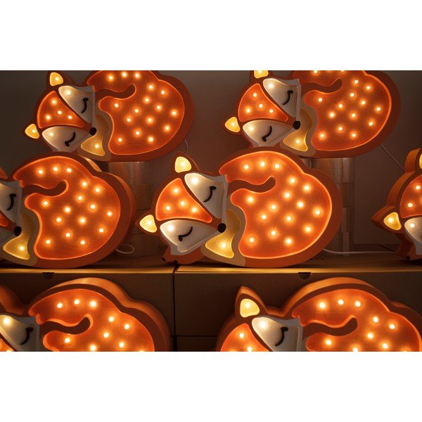 Fox Wild narancssárga borovi fenyő asztali lámpa, hosszúság 31 cm - Little Lights-image-1