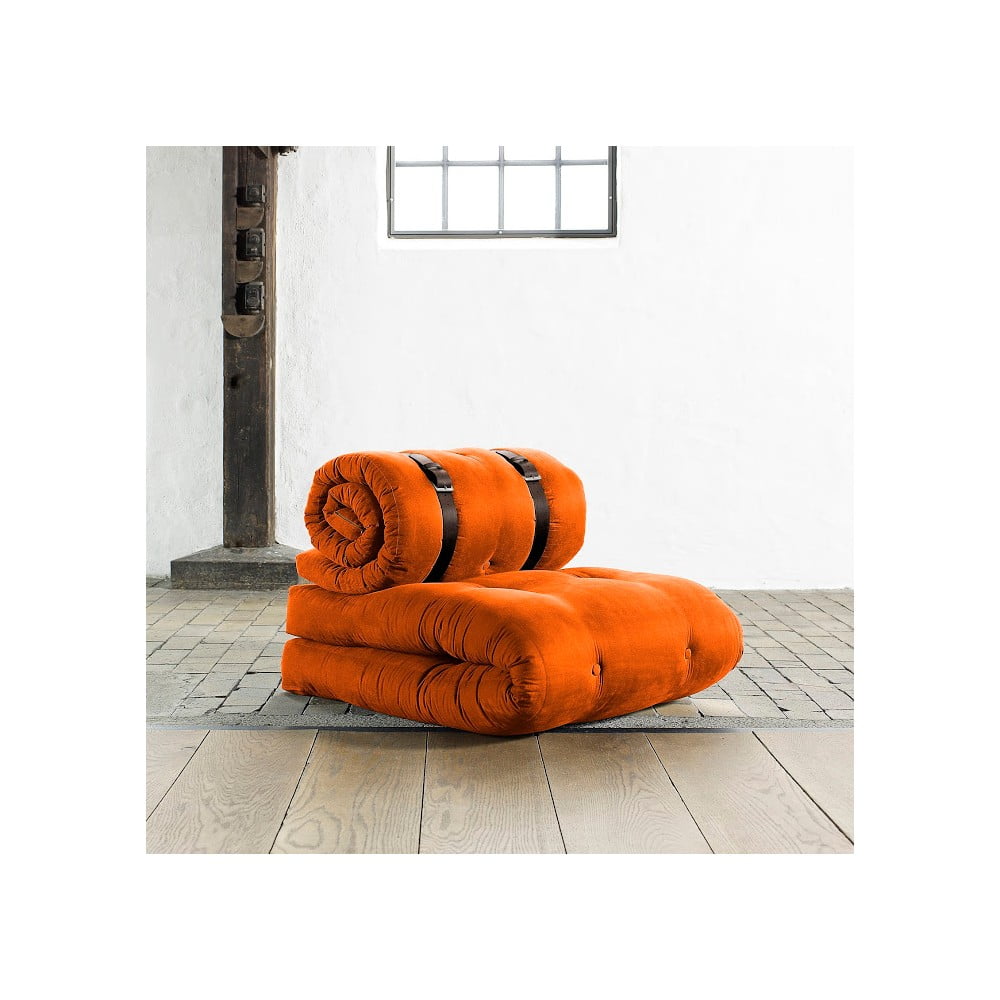 Buckle Up narancssárga összehajtható fotelágy - Karup