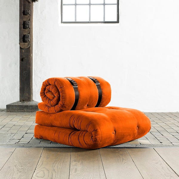 Buckle Up narancssárga összehajtható fotelágy - Karup