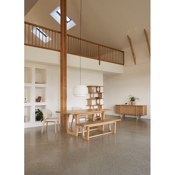 Bővíthető étkezőasztal tölgyfa dekorral 95x180 cm Flow – Unique Furniture-image-1