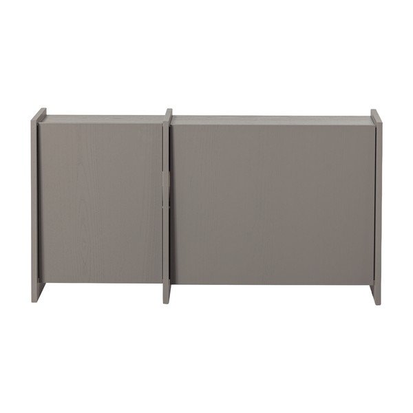 Szürke TV-állvány kőrisfa dekorral 102x53x44 cm Brock – WOOOD-image-2