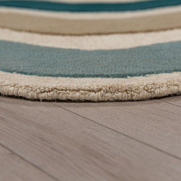 Kék kézi szövésű gyapjú szőnyeg 140x200 cm Cascade Wool – Flair Rugs-image-4