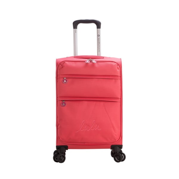 Luciana rózsaszín gurulós bőrönd, 101 l - Lulucastagnette
