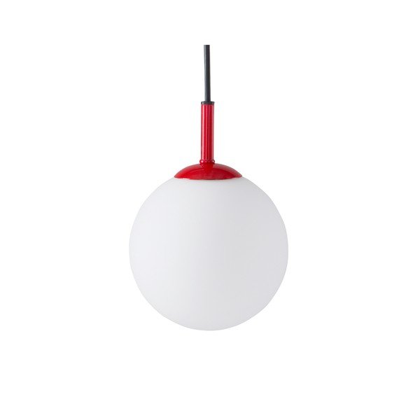 Piros-fehér üveg függőlámpa ø 13 cm Ekman – Jotex-image-4