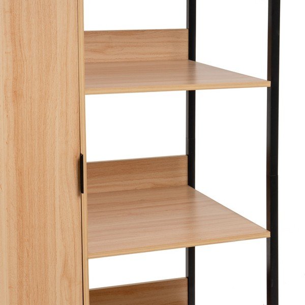 Natúr színű nyitott ruhásszekrény 100x190x48 cm Armarios – Casa Selección-image-4