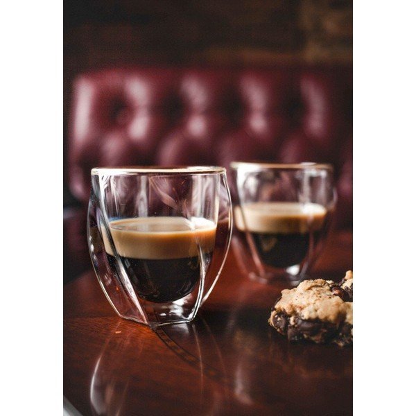 Duplafalú bögre szett cappucinóhoz, 2 db-os 250 ml Cristallo – Vialli Design-image-1