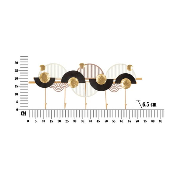 Art aranyszínű-fekete fali fogas - Mauro Ferretti-image-2