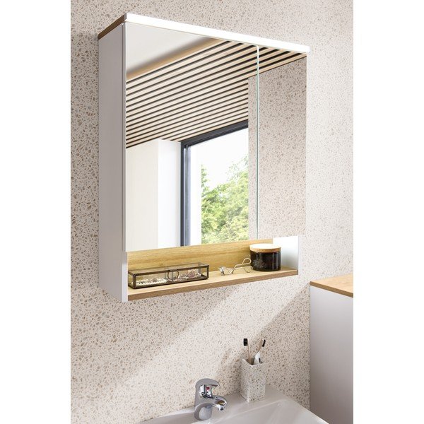 Fehér fürdőszoba szekrény 72x60 cm Quickset 383 – Pelipal-image-1