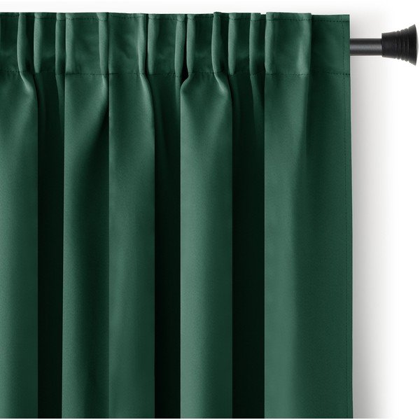 Sötétzöld dimout (részleges sötétítő) függöny 140x175 cm Kierra – Restilo