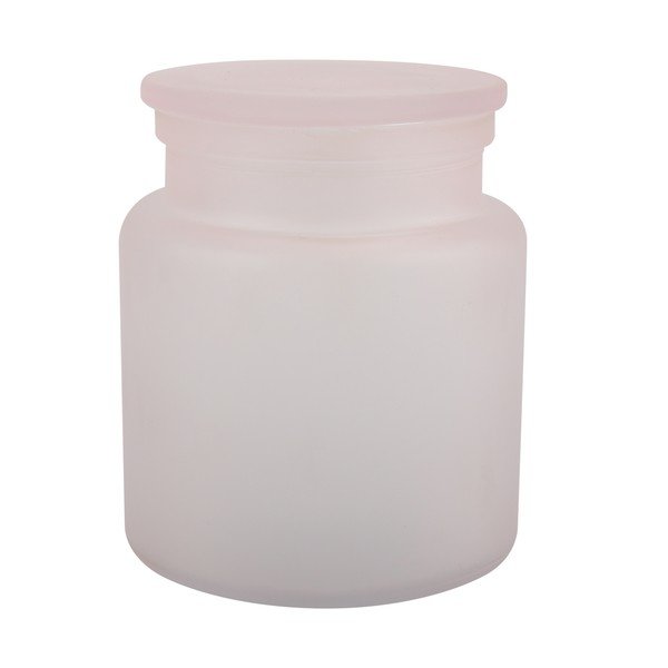 Világos rózsaszín üveg fürdőszobai rendszerező vattakorongokhoz Yoko – Spirella