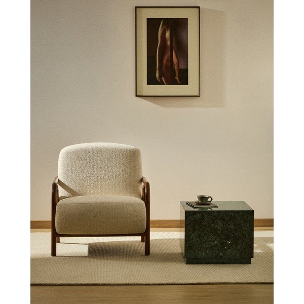 Bézs zsenília fotel Sylo – Kave Home-image-1