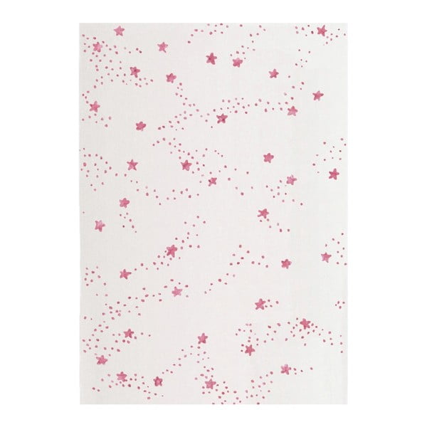 Constellation krém színű szőnyeg rózsaszín elemekkel, 120 x 170 cm - Art for Kids