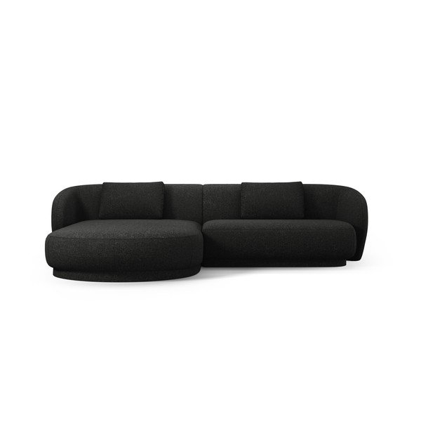 Fekete sarokkanapé Camden – Cosmopolitan Design
