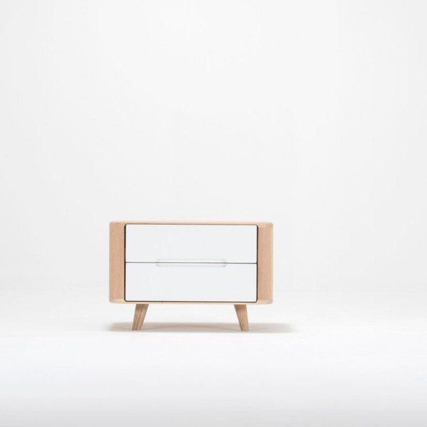 Ena One tölgyfa éjjeliszekrény, 60 x 42 cm - Gazzda-image-3