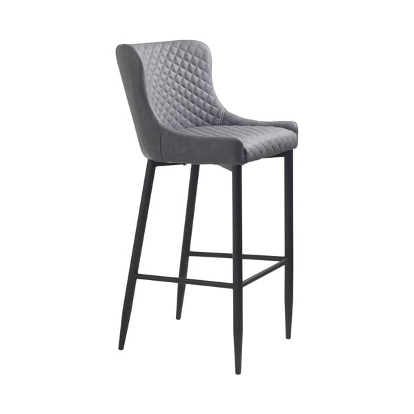 Szürke bőrutánzat bárszék (ülésmagasság 77 cm) Ottowa – Unique Furniture